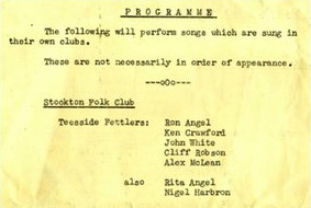 Extract from folk programme